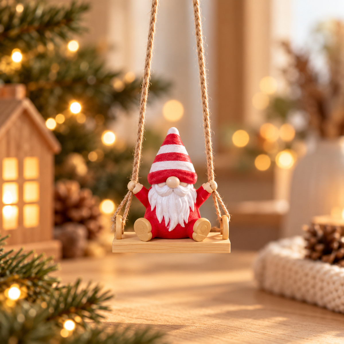 Kerstkabouter op Schommel – Kersthanger