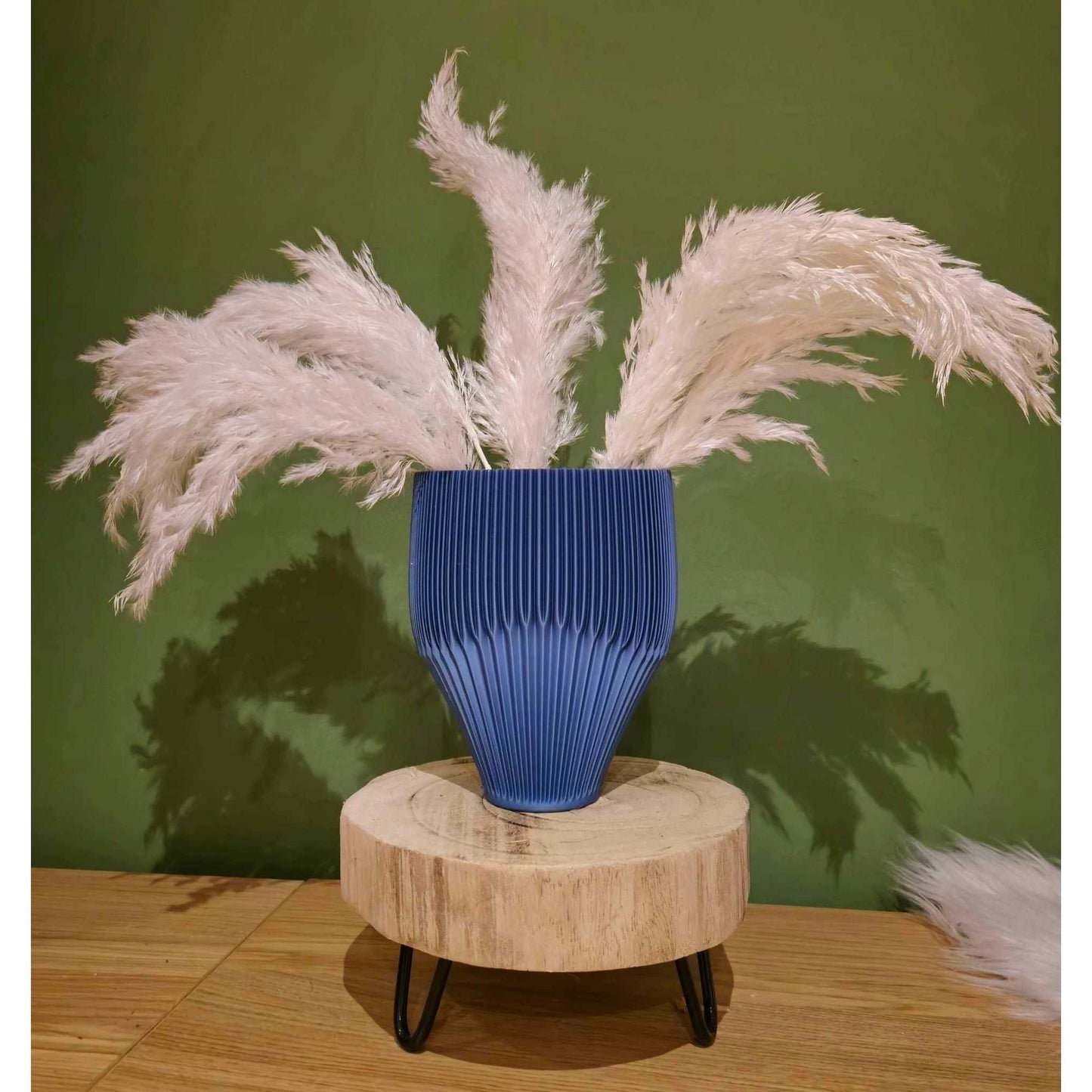 Abstracte Vaas - Met Ribbelstructuur 3D Geprint 16cm - Het Oekedoeleke