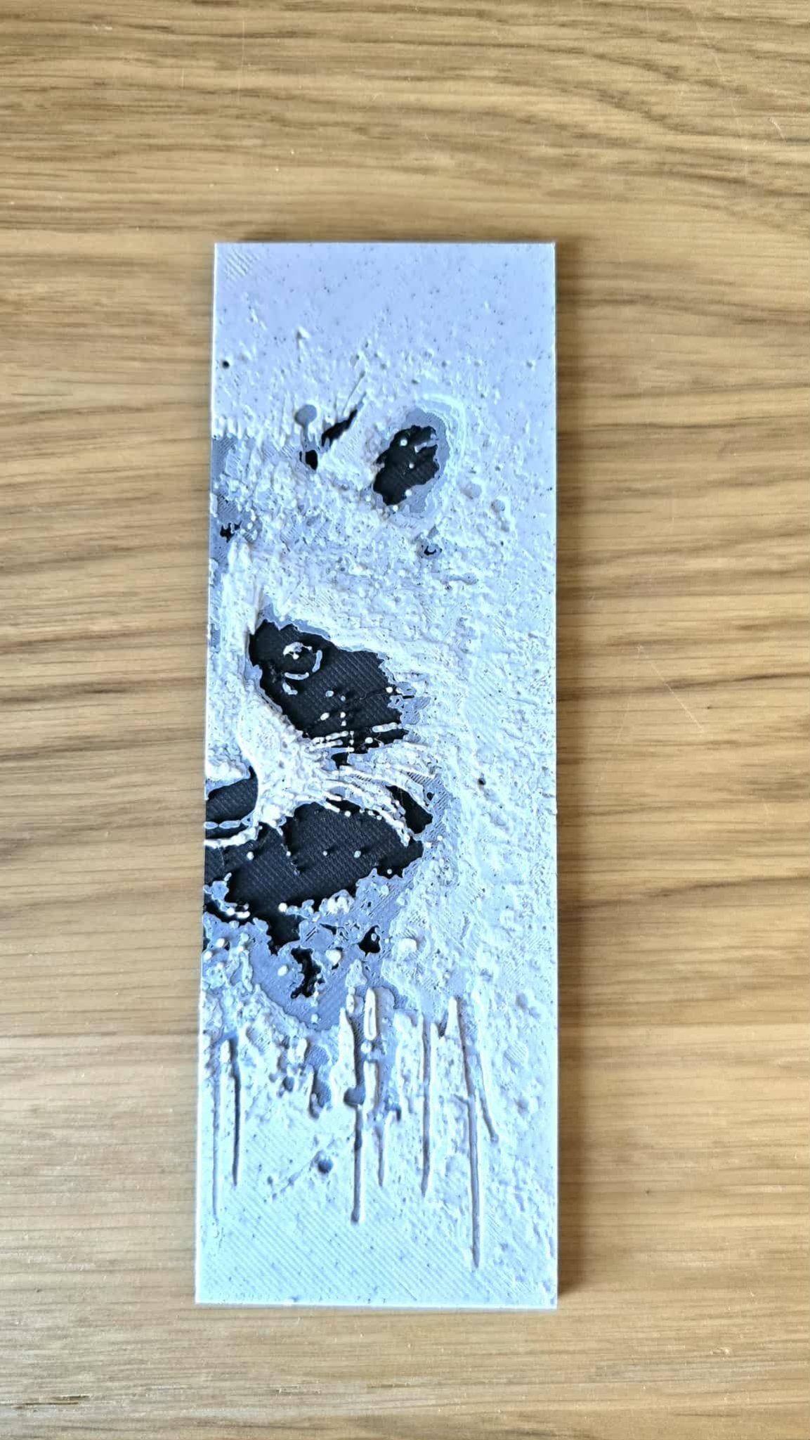 Bladwijzer Wasbeer - 3D Geprint Monochroom - Het Oekedoeleke