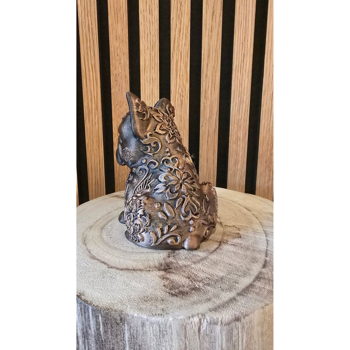Franse Bulldog Beeldje - Mystiek Bronslook 12cm - Het Oekedoeleke