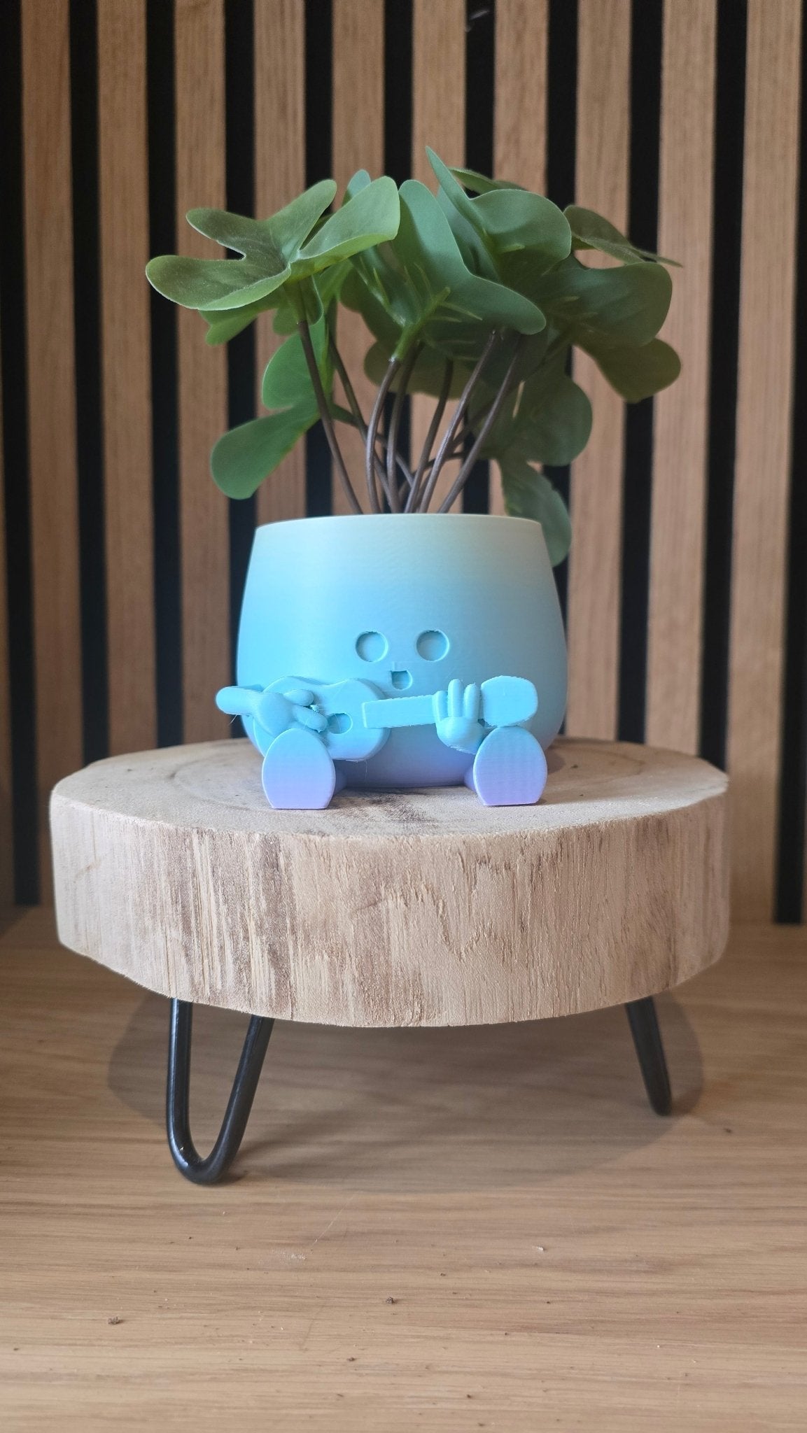Gitaarheld Bloempot - Rock je Planten 3D Geprint - Het Oekedoeleke