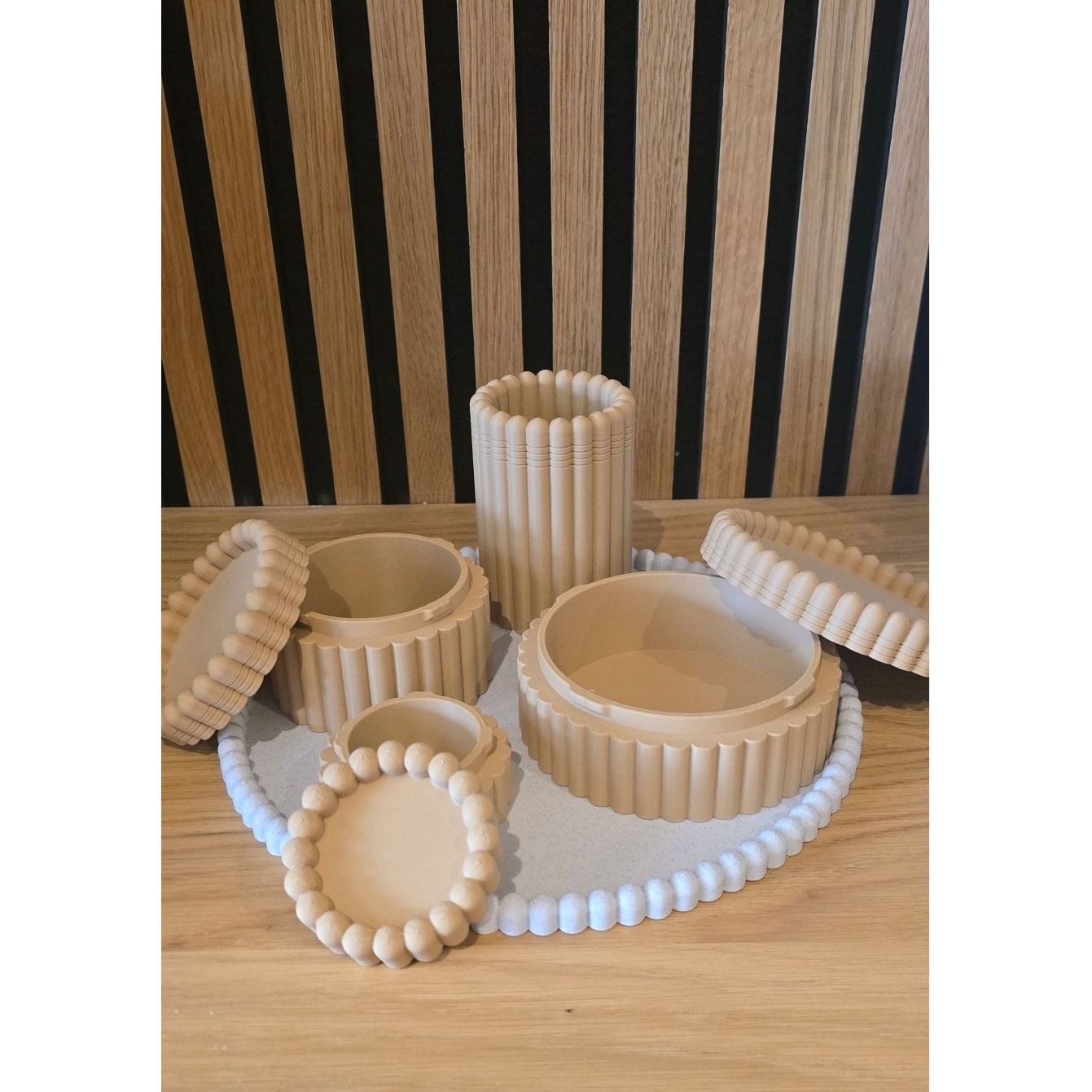 Juwelen Doosjes & Schaal Set - Ribbel Collectie - Het Oekedoeleke