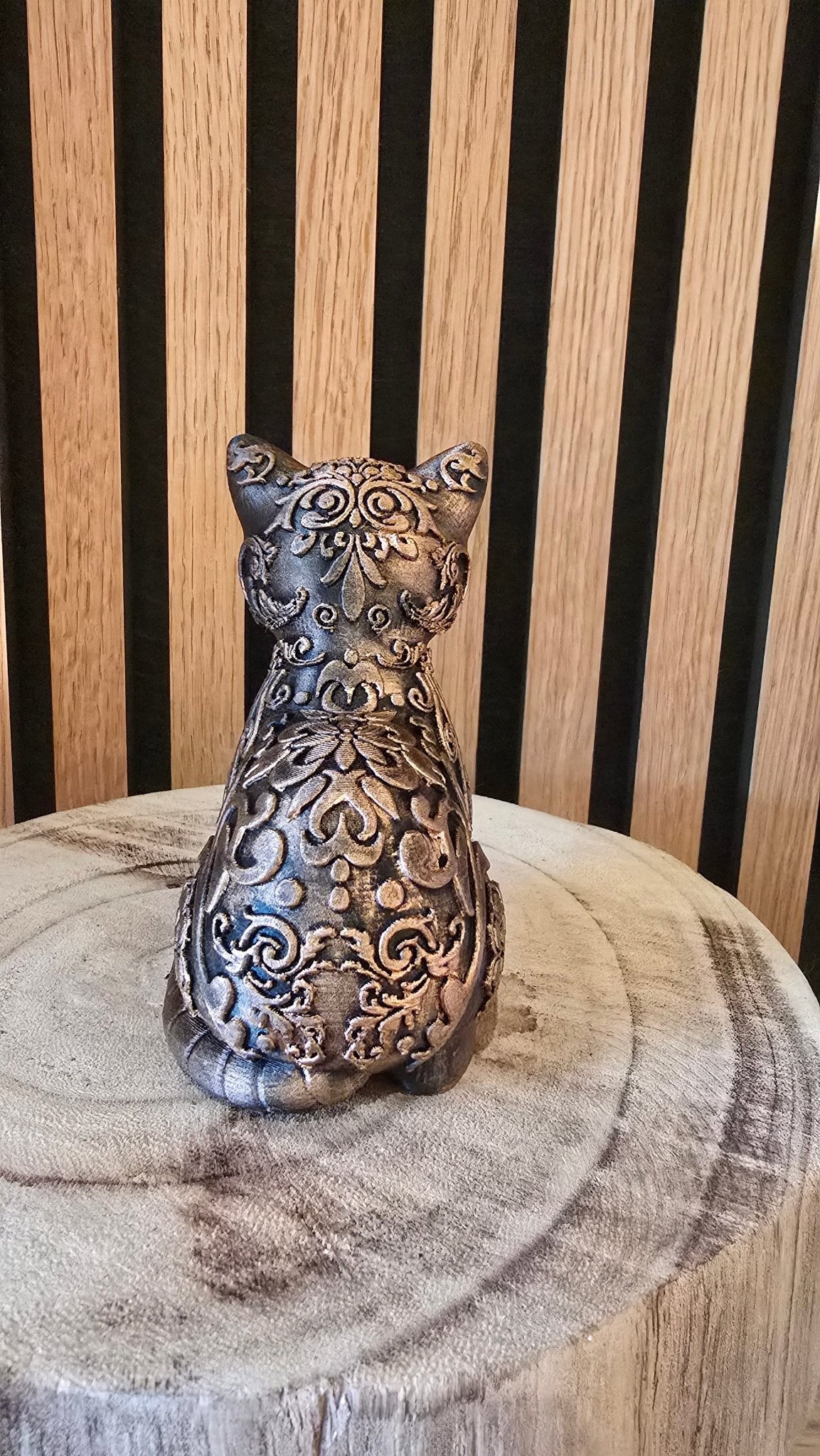 Kat Beeldje - Mystiek Bronslook 12cm - Het Oekedoeleke