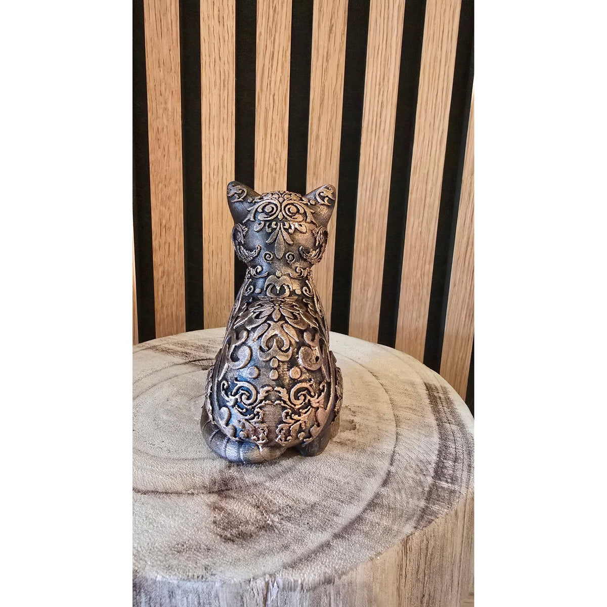 Kat Beeldje - Mystiek Bronslook 12cm - Het Oekedoeleke