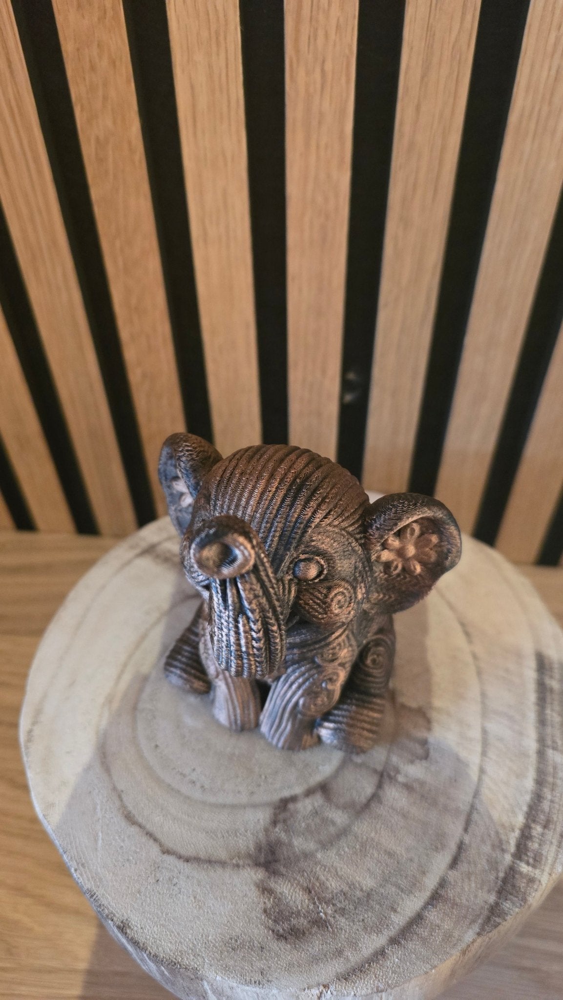 Olifant Beeldje - Mystiek Bronslook 12cm - Het Oekedoeleke