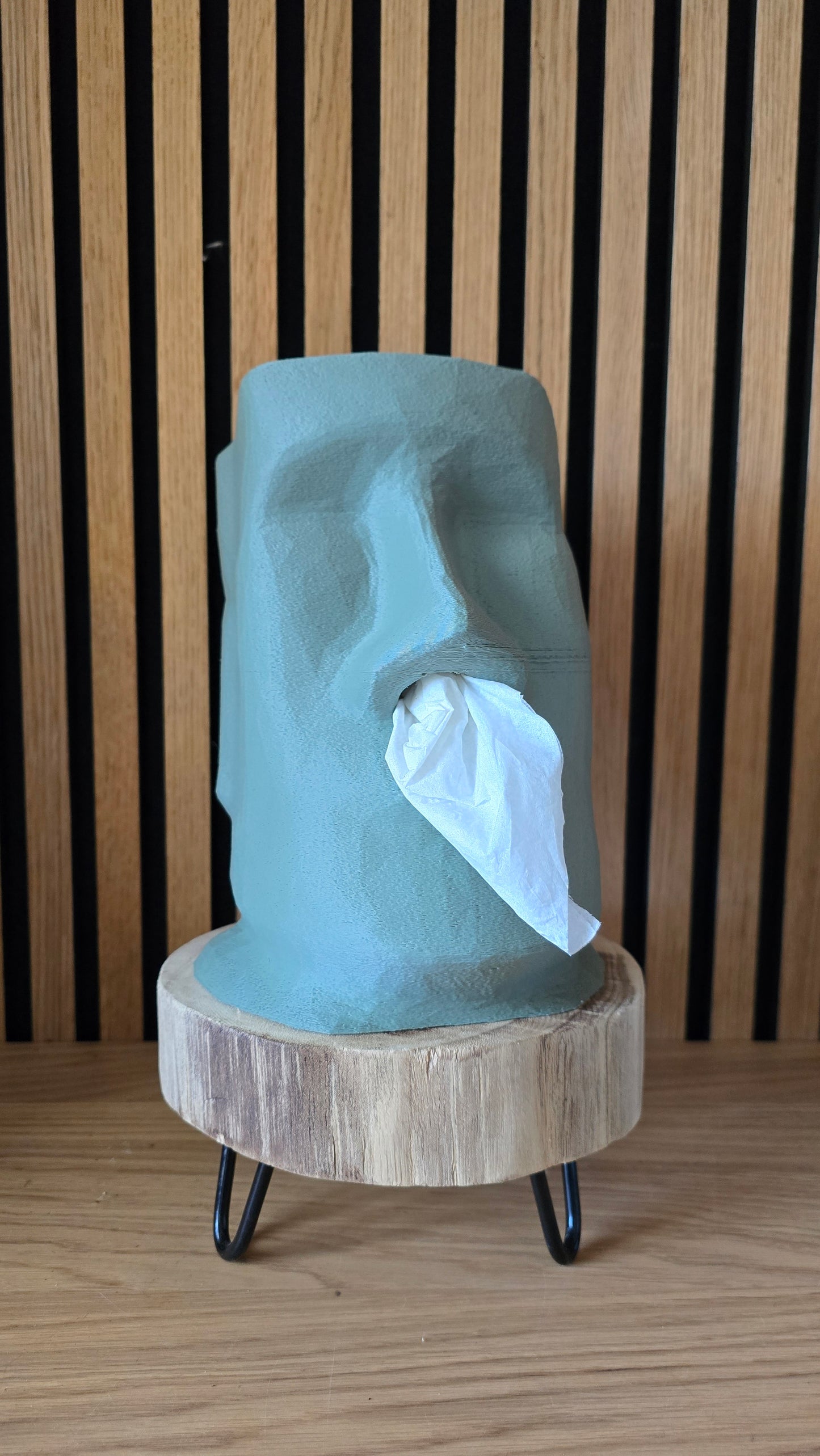 3D-geprinte Tissuehouder - Moai Beeld Ontwerp