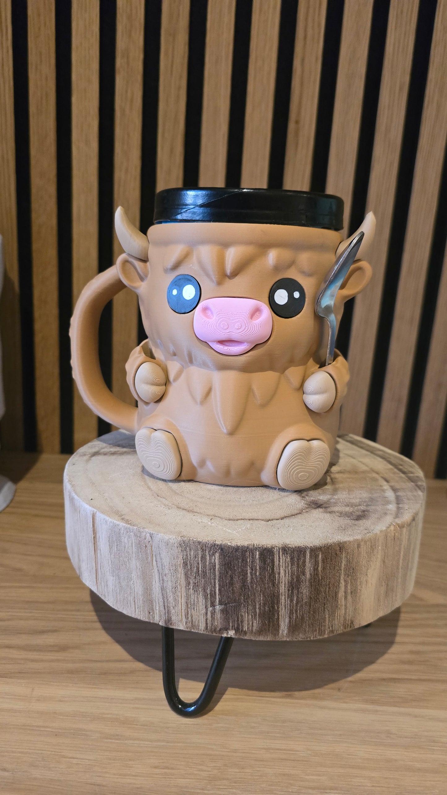 3D-geprinte ijsbekerhouder – Schattige dierenpot voor standaard ijsbekers (±465 ml)