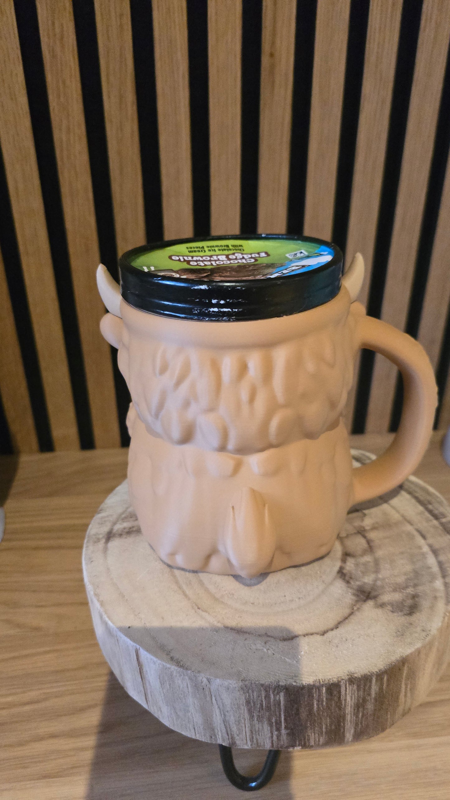 3D-geprinte ijsbekerhouder – Schattige dierenpot voor standaard ijsbekers (±465 ml)
