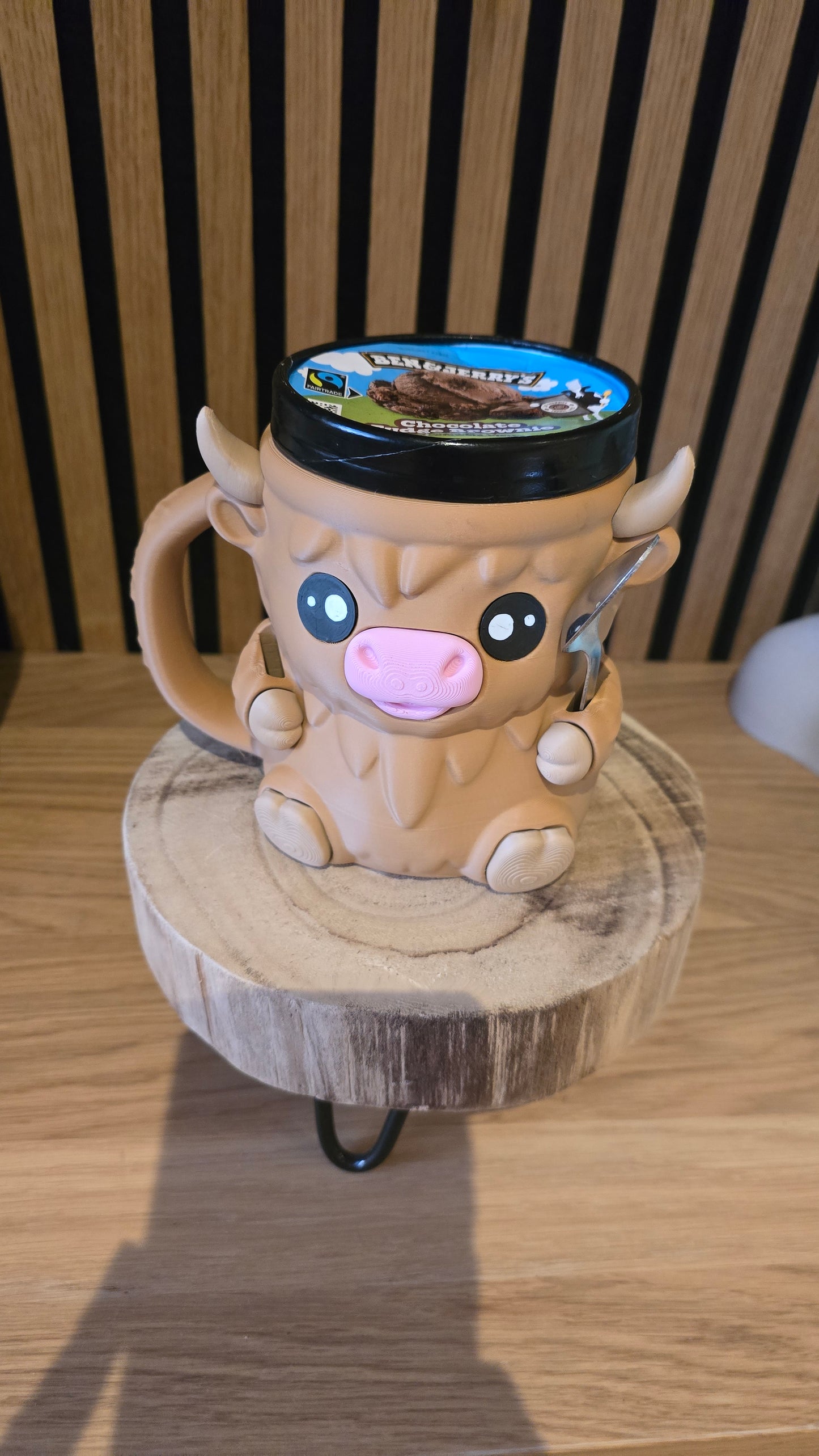 3D-geprinte ijsbekerhouder – Schattige dierenpot voor standaard ijsbekers (±465 ml)