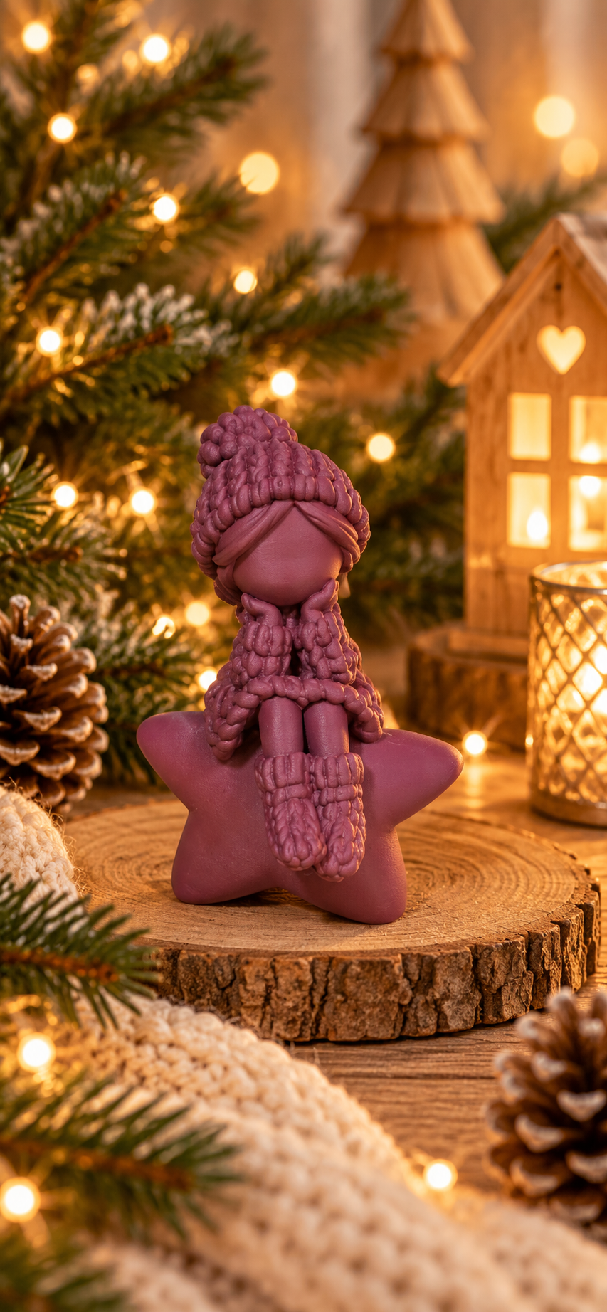 Meisje op de ster – winterdecoratie