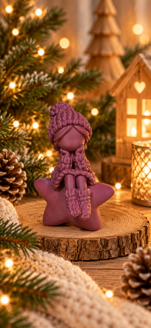 Meisje op de ster – winterdecoratie