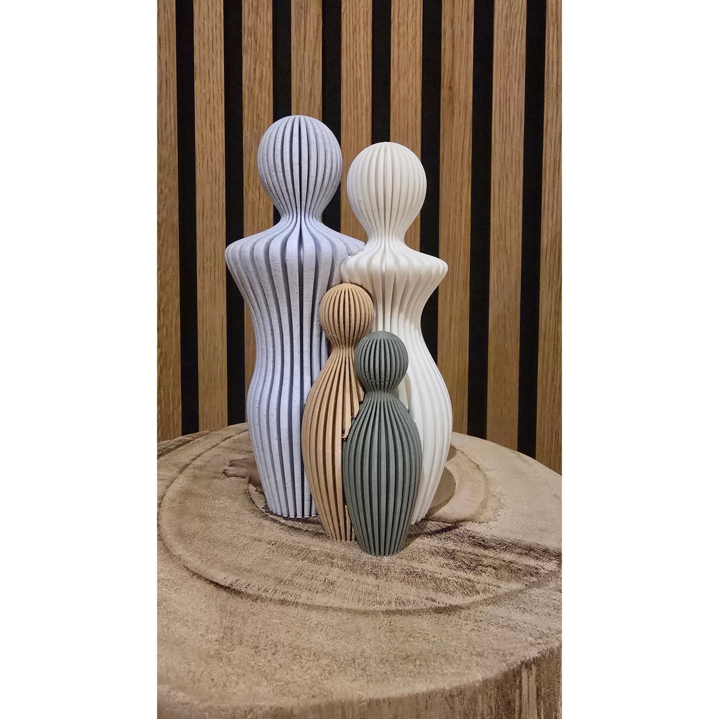 3D Geprinte Gezinsfiguren - Modern Interieur Cadeau - Het Oekedoeleke