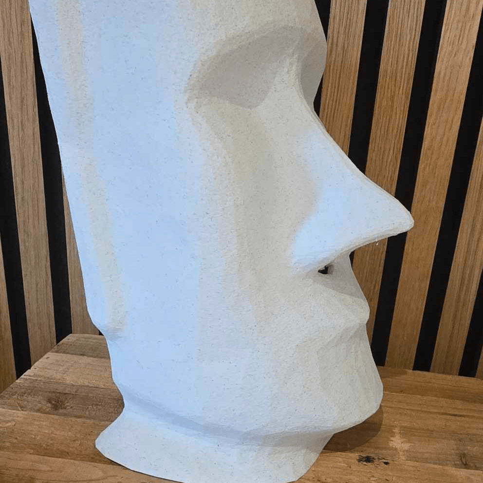 3D - geprinte Tissuehouder - Moai Beeld Ontwerp - Het Oekedoeleke