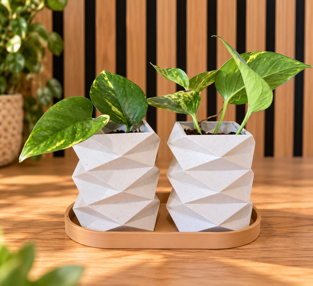 Origami Bloempot – Met Schoteltje