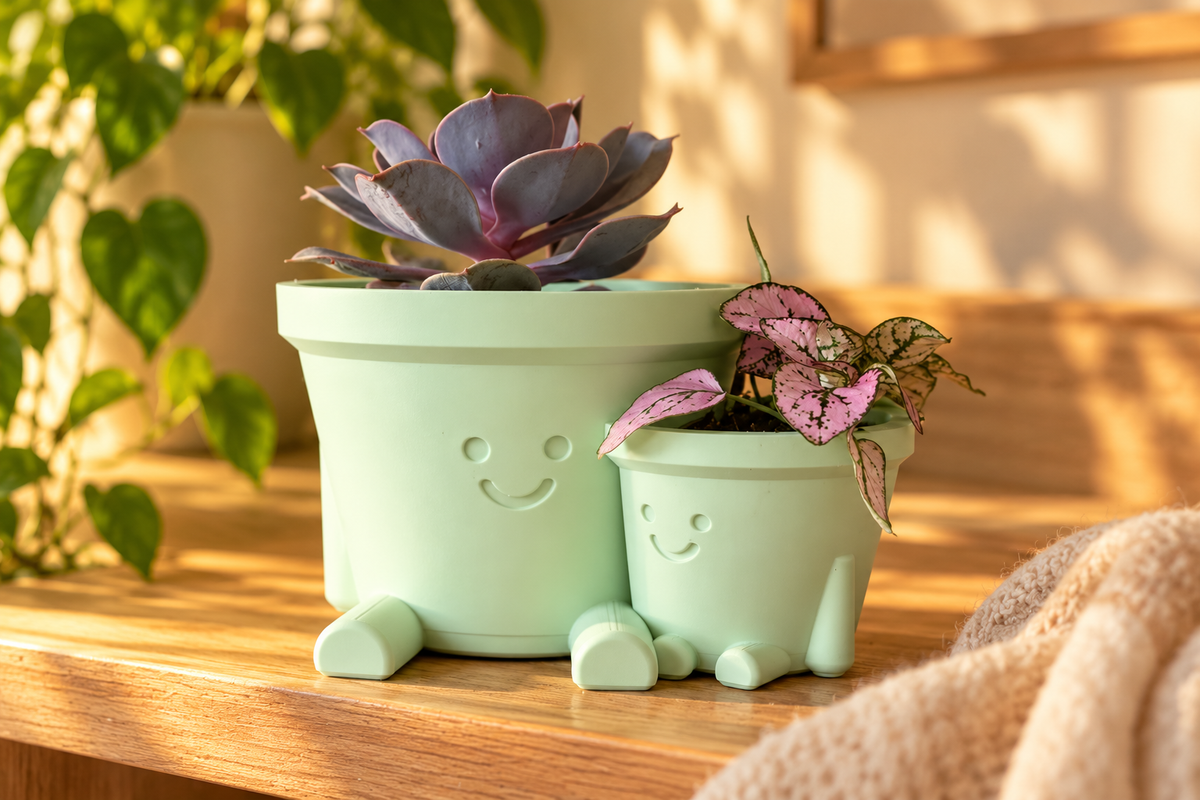 Happy Pot Duo – Verbonden Bloempotjes