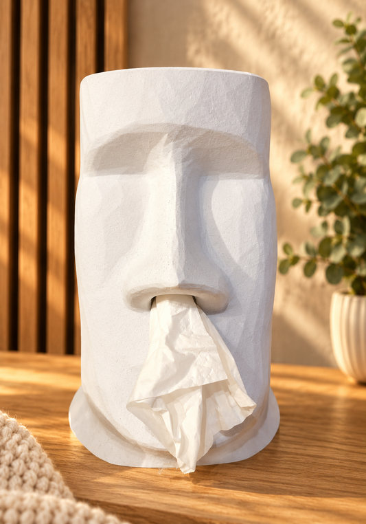 Moai Tissuehouder – 3D Geprint