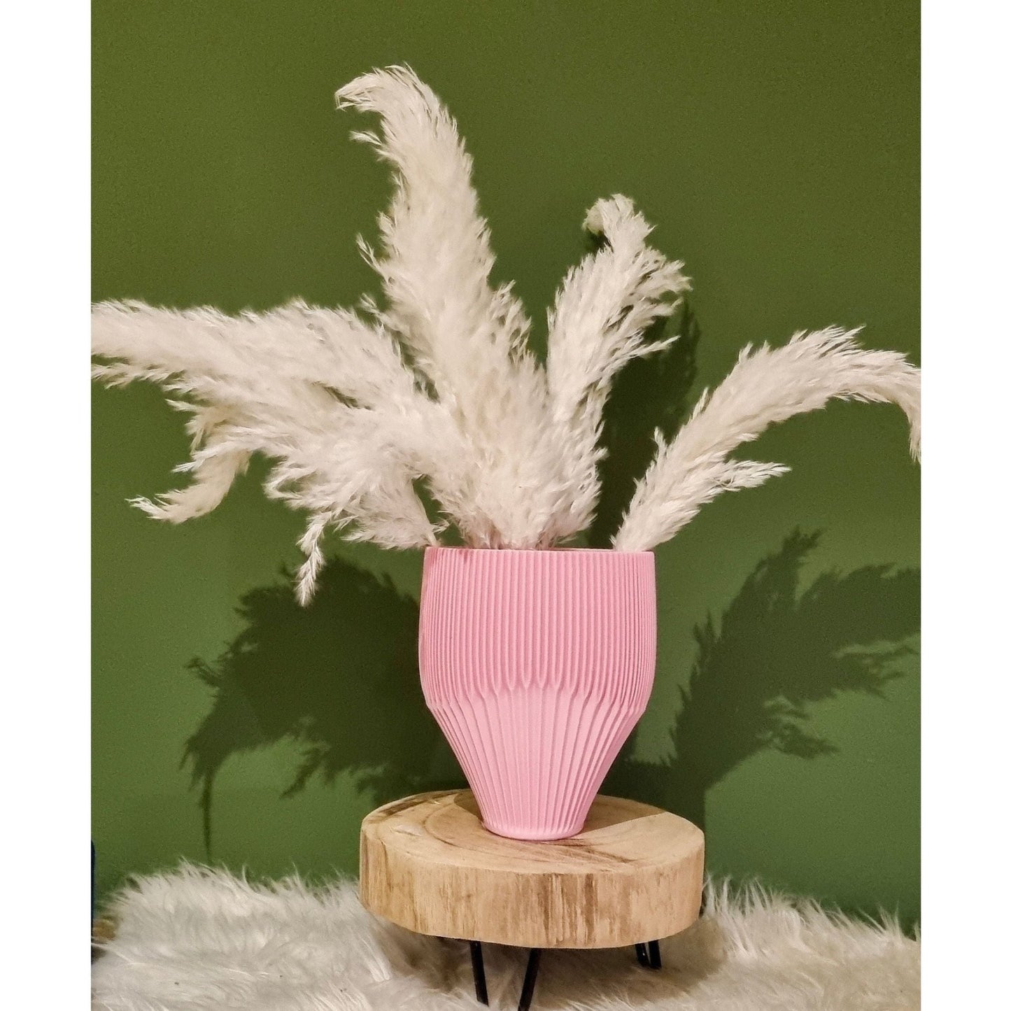 Abstracte Vaas - Met Ribbelstructuur 3D Geprint 16cm - Het Oekedoeleke