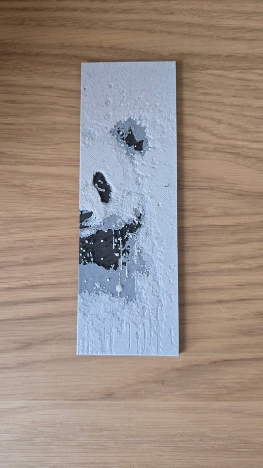 Bladwijzer Panda - 3D Geprint Monochroom - Het Oekedoeleke