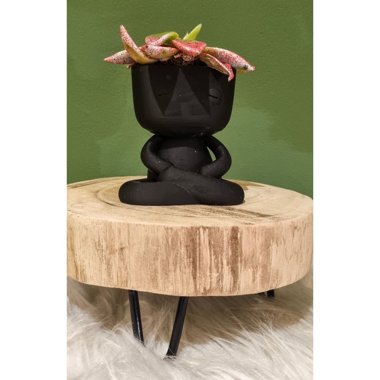 Bloempotmannetje Meditate - Meditatie Houding 3D Geprint - Het Oekedoeleke