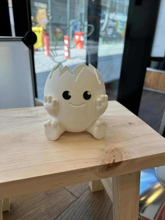 Eggy - Vrolijk Ei Figuurtje 3D Geprint - Het Oekedoeleke