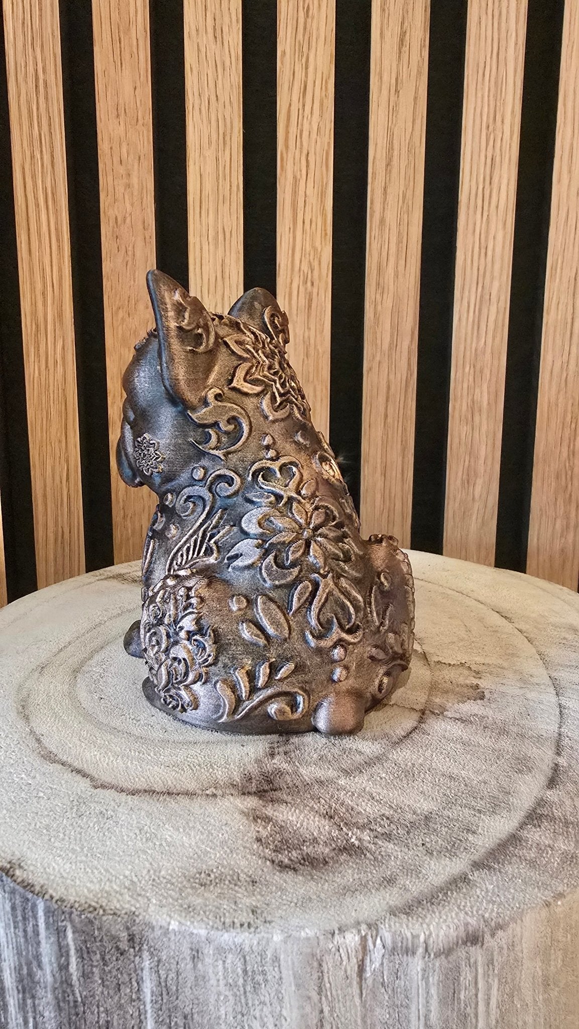 Franse Bulldog Beeldje - Mystiek Bronslook 12cm - Het Oekedoeleke