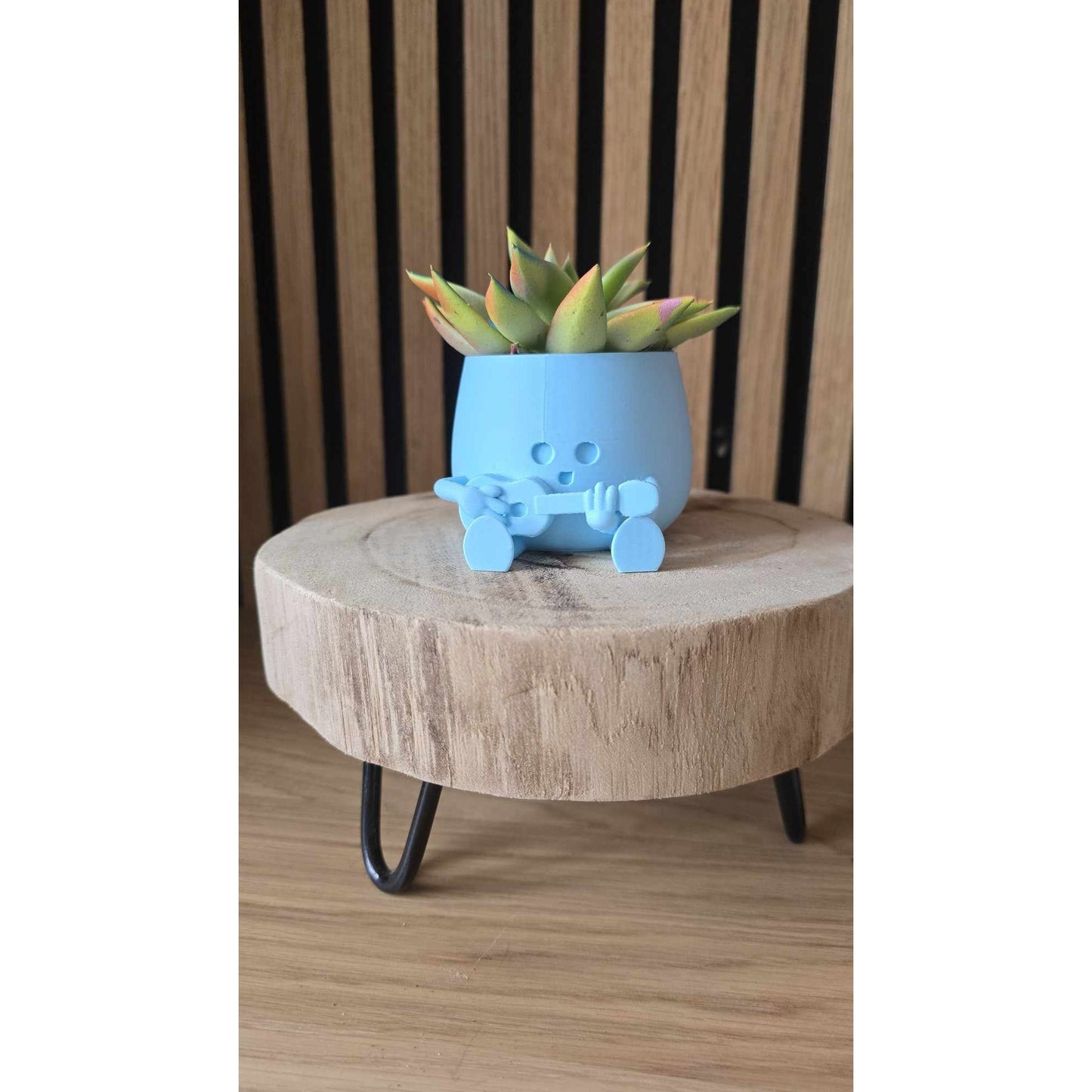 Gitaarheld Bloempot - Rock je Planten 3D Geprint - Het Oekedoeleke