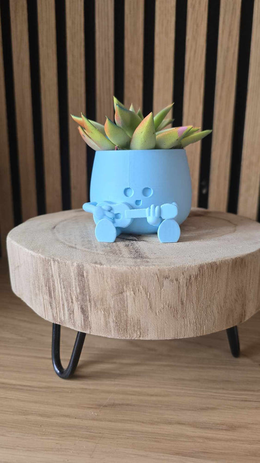 Gitaarheld Bloempot - Rock je Planten 3D Geprint - Het Oekedoeleke