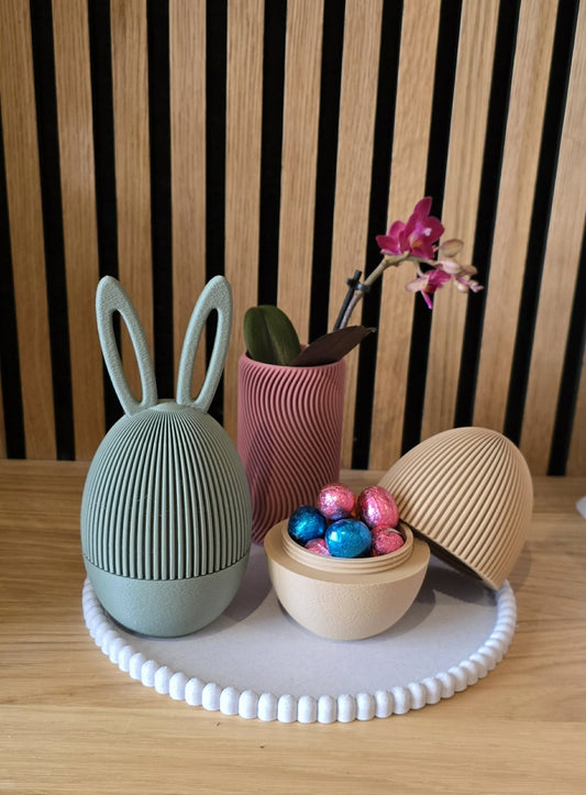 Japandi Paaseieren Container | Ribbel Paasdecoratie - Het Oekedoeleke