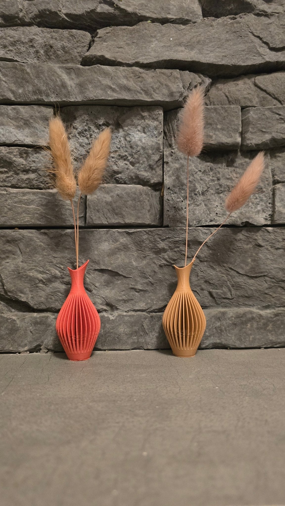 Magnetisch Vaasje met Droogbloemen - 3D Geprint - Het Oekedoeleke