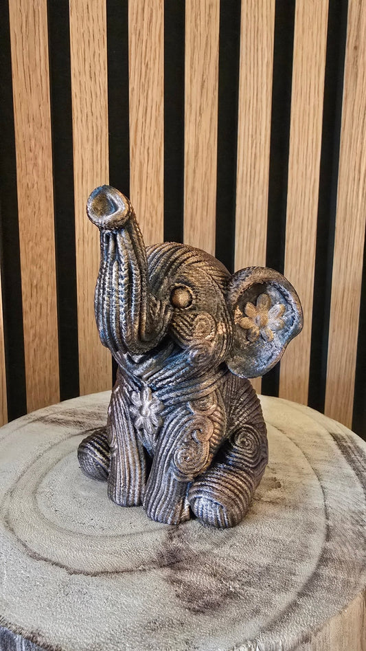 Olifant Beeldje - Mystiek Bronslook 12cm - Het Oekedoeleke