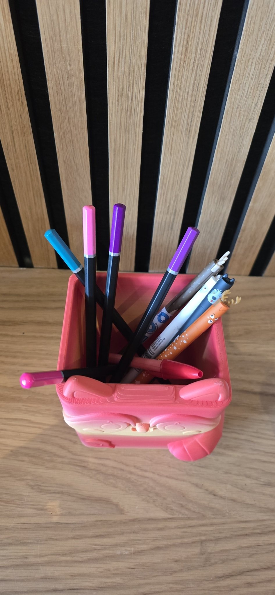 Pennenhouder Vos - Rood Oranje 3D Geprint voor Kinderen - Het Oekedoeleke