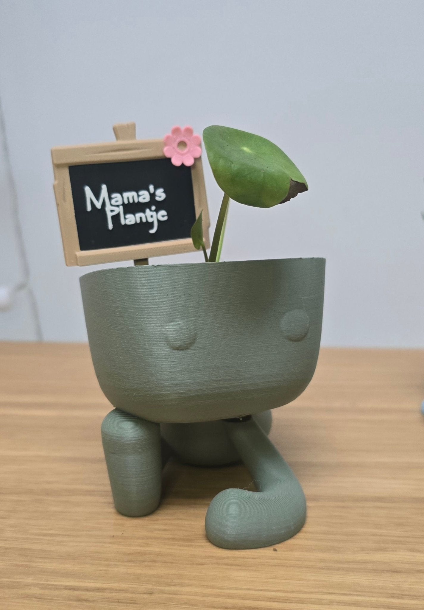 Plantensteker Moederdag – Krijtbordje met bloem - Het Oekedoeleke