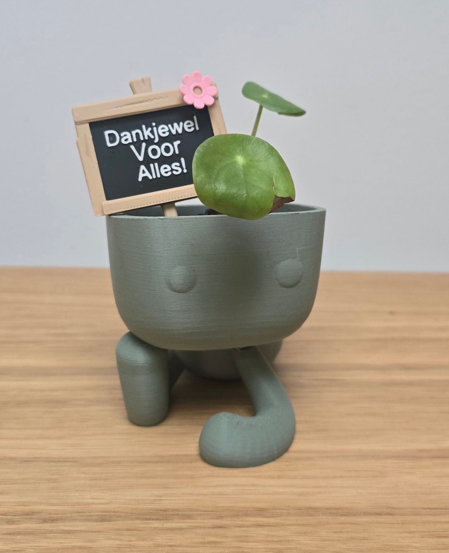 Plantensteker Moederdag – Krijtbordje met bloem - Het Oekedoeleke