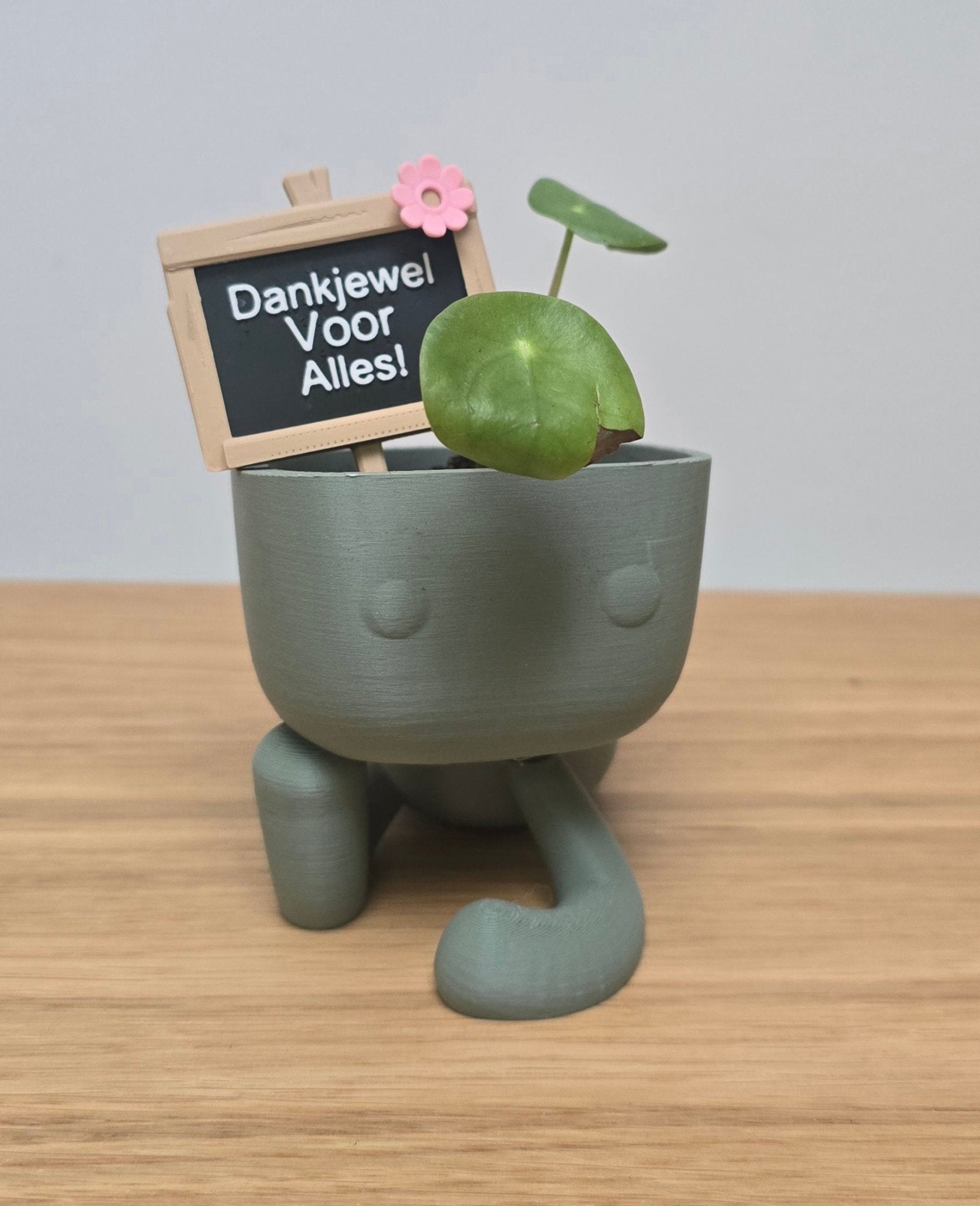Plantensteker Moederdag – Krijtbordje met bloem - Het Oekedoeleke