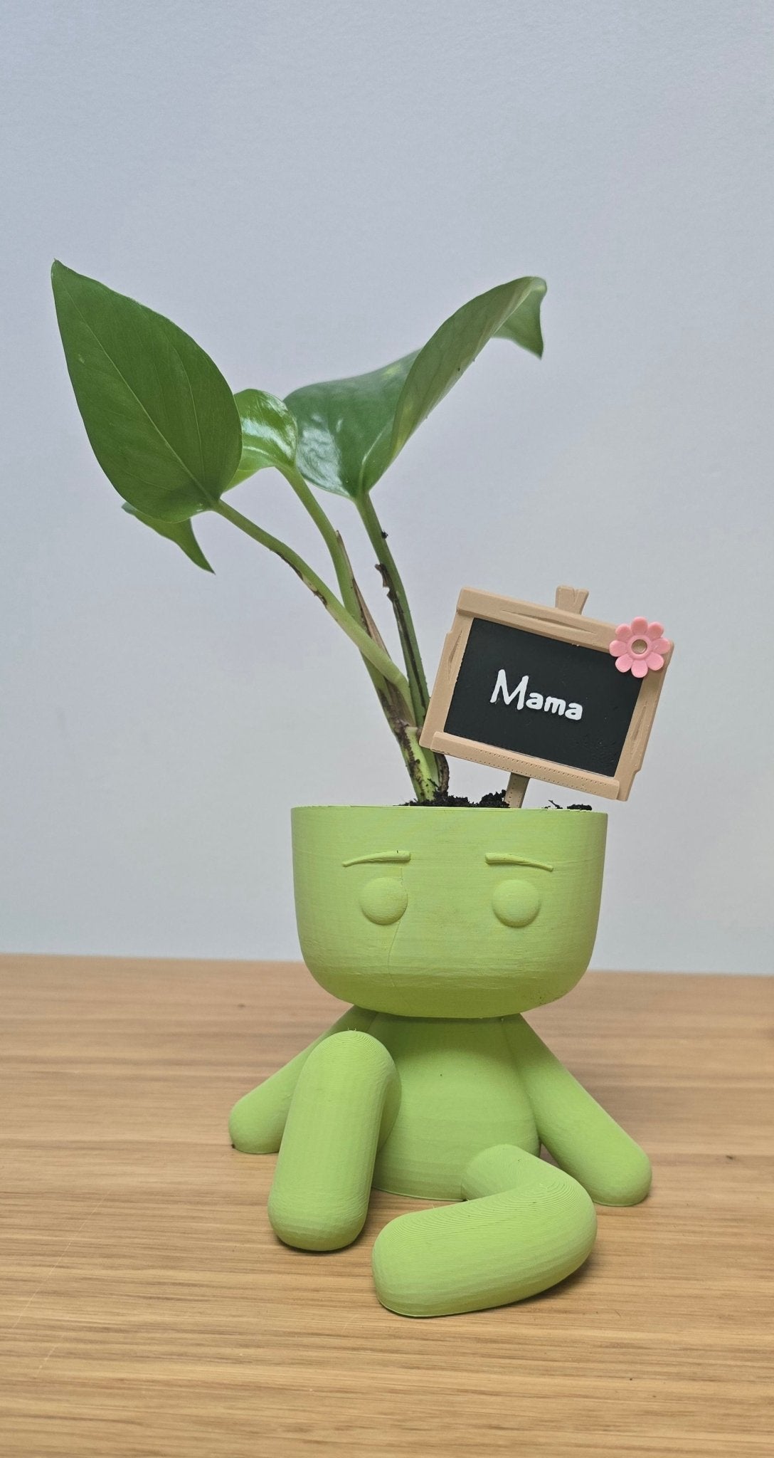 Plantensteker Moederdag – Krijtbordje met bloem - Het Oekedoeleke