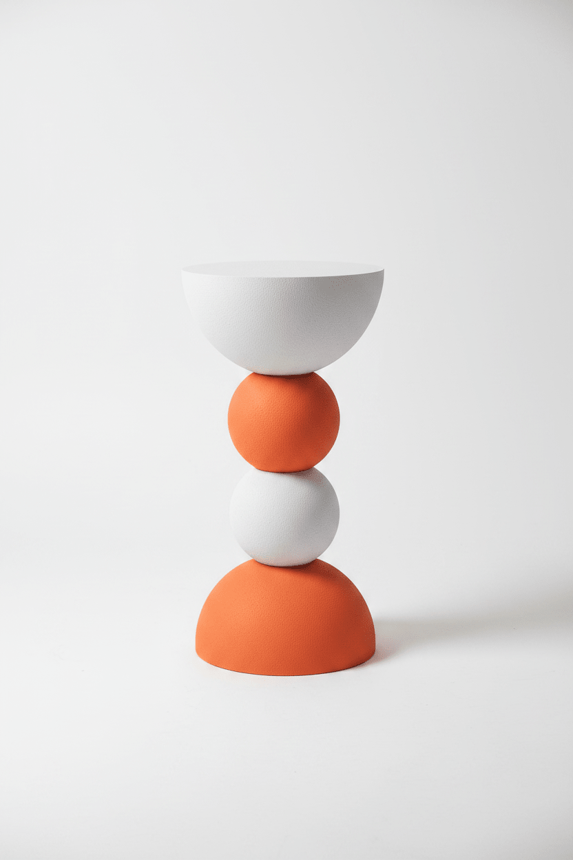 Sculptural Bijzettafel – Japandi Design - Het Oekedoeleke