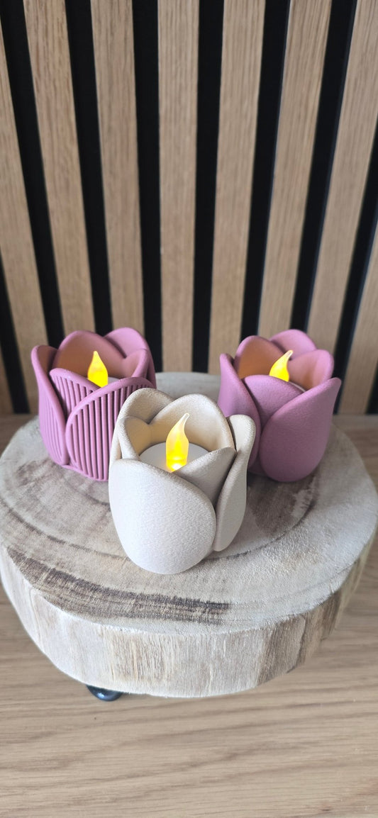 Tulp ledlichthouder - Het Oekedoeleke